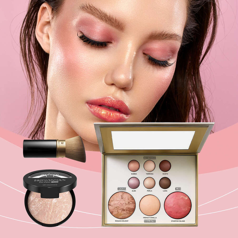 AMZ Palette Set 03# Multifunctional Tool Set, Box for Stage Light Nude Makeup, Portable Touch-Up Makeup