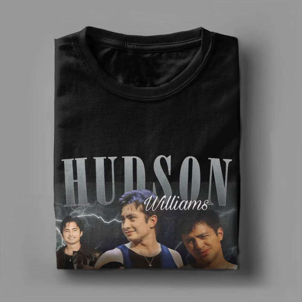 Hudson Williams Heated Rivalry Vintage T-Shirts Men Funny Cotton Tee Shirt Round Collar Short Sleeve T Shirts Plus Size Clothing X260209