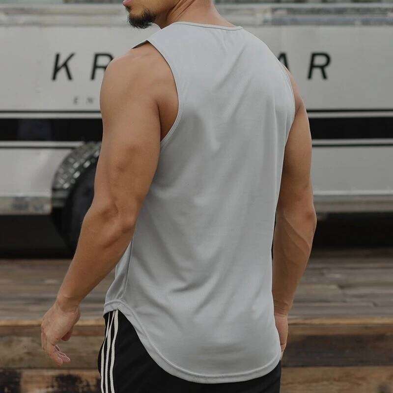 Summer Marathon Quick Dry Sports Men's Sleeveless Running Training Basketball Loose Fit Tank Top 26Y0209
