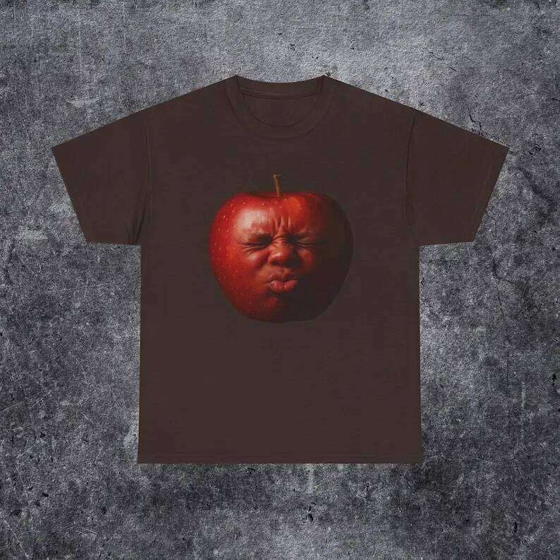 funny brainrot Funny birthday fruit party shirtSilly gift for him Silly ai apple meme shirt X260209