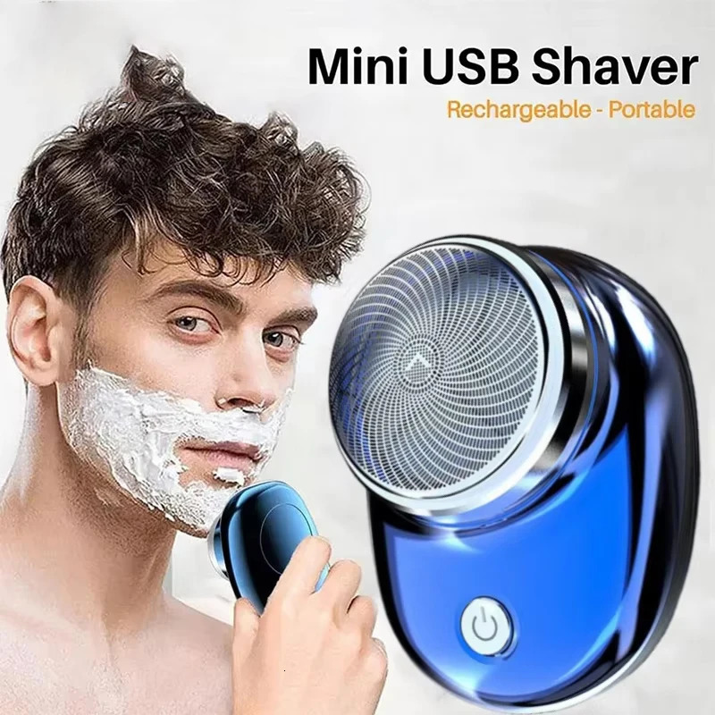 Electric Shaver Charging Mini Pocket Travel Razor Portable Waterproof Wireless Detachable Shaver Facial Beard Hair Trimmer 260126