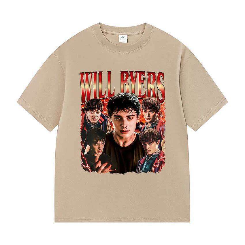 Tv Series Will Byers Graphic T Shirt Men's Vintage High Quality Fashion T-shirts Man 100% Cotton Short Sleeve T-Shirt Streetwear X260209