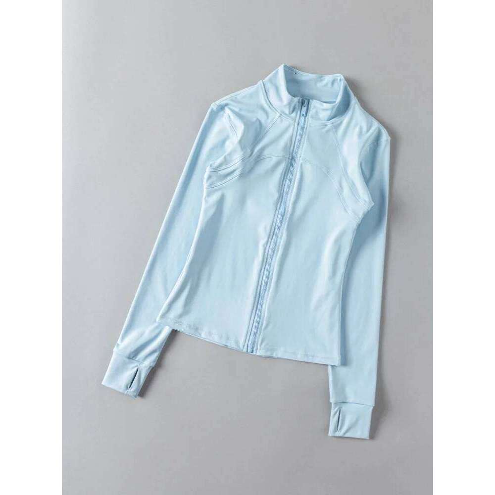 Quality Women's Sportswear Full Zip up Yoga Gym Fitness s With Thumb Hole 26Y0209