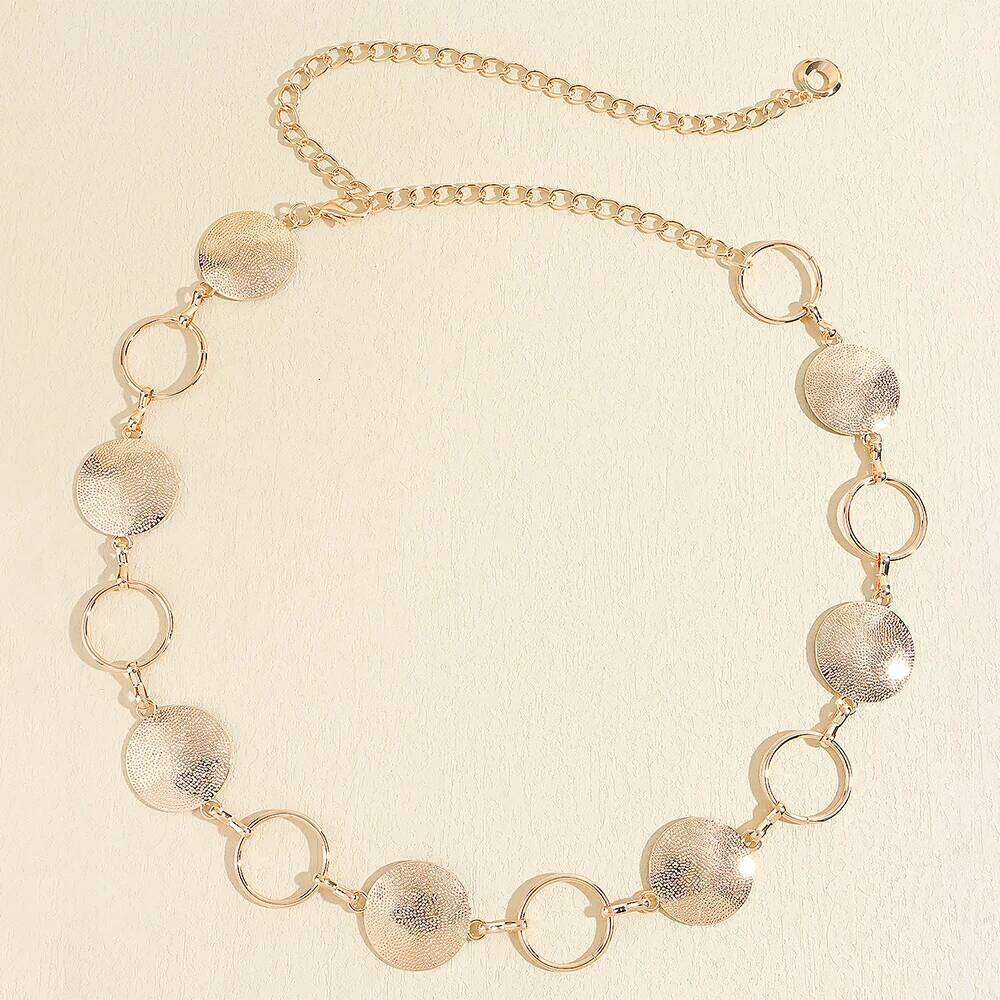 New fashion accessory trend circular waist chain with dress metal belt a suit X260209