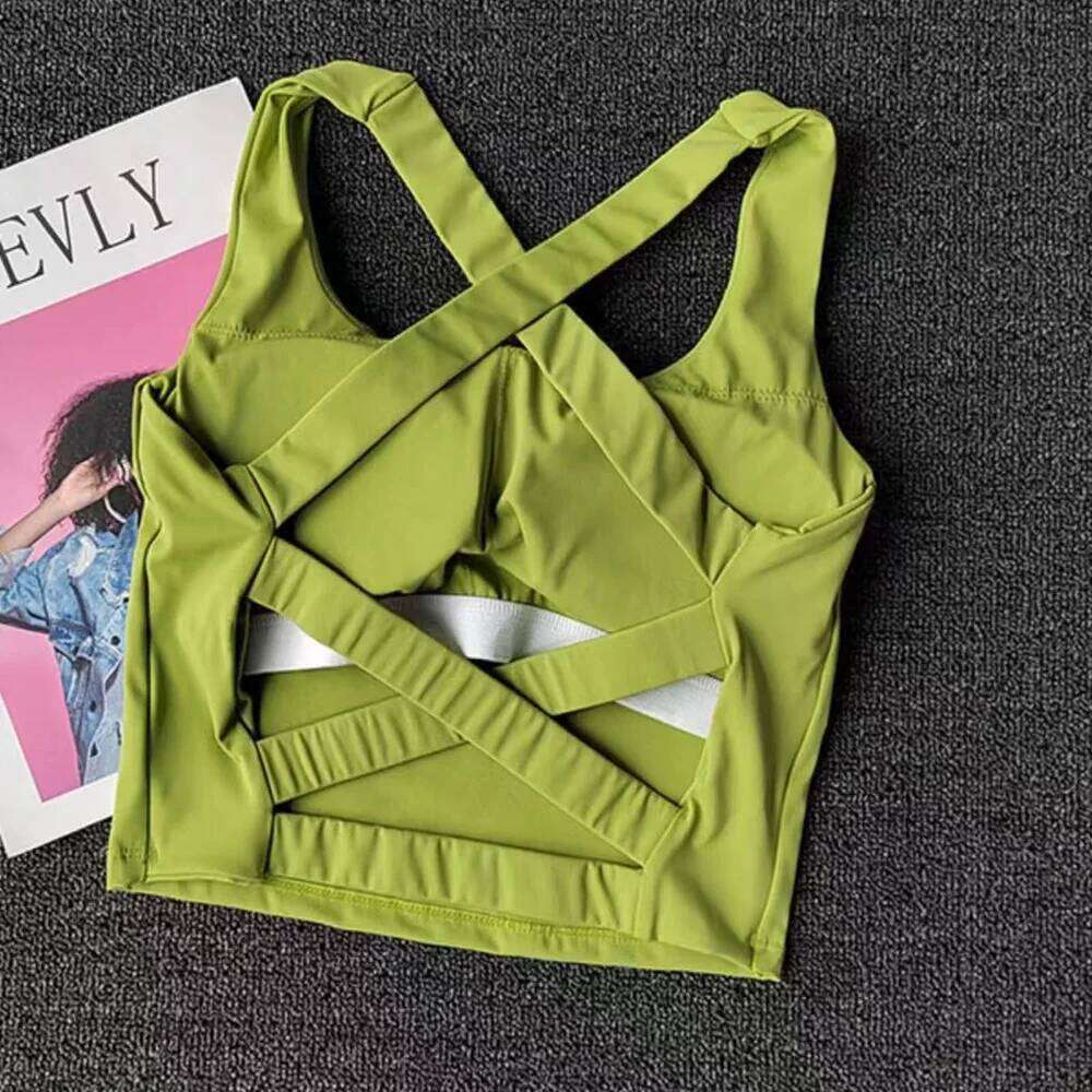 Seamless Sexy Yoga Fitness Top Sports Running Underwear Push-Up Bra Sportswear Bralette Female 26Y0209