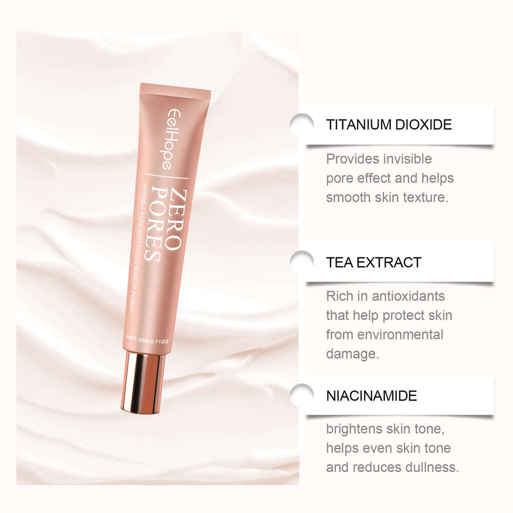 Eelhope Makeup Primer Isolation Bare Face Cream Brightening Skin Tone Natural Translucent Base Gentle Non-Greasy