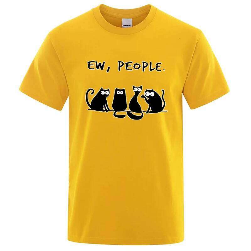 Men's T-shirt High Quality 100% Cotton Funny Cat Printed Summer Casual Loose Cool T Shirt O-Neck Male T-Shirt Tops X260209