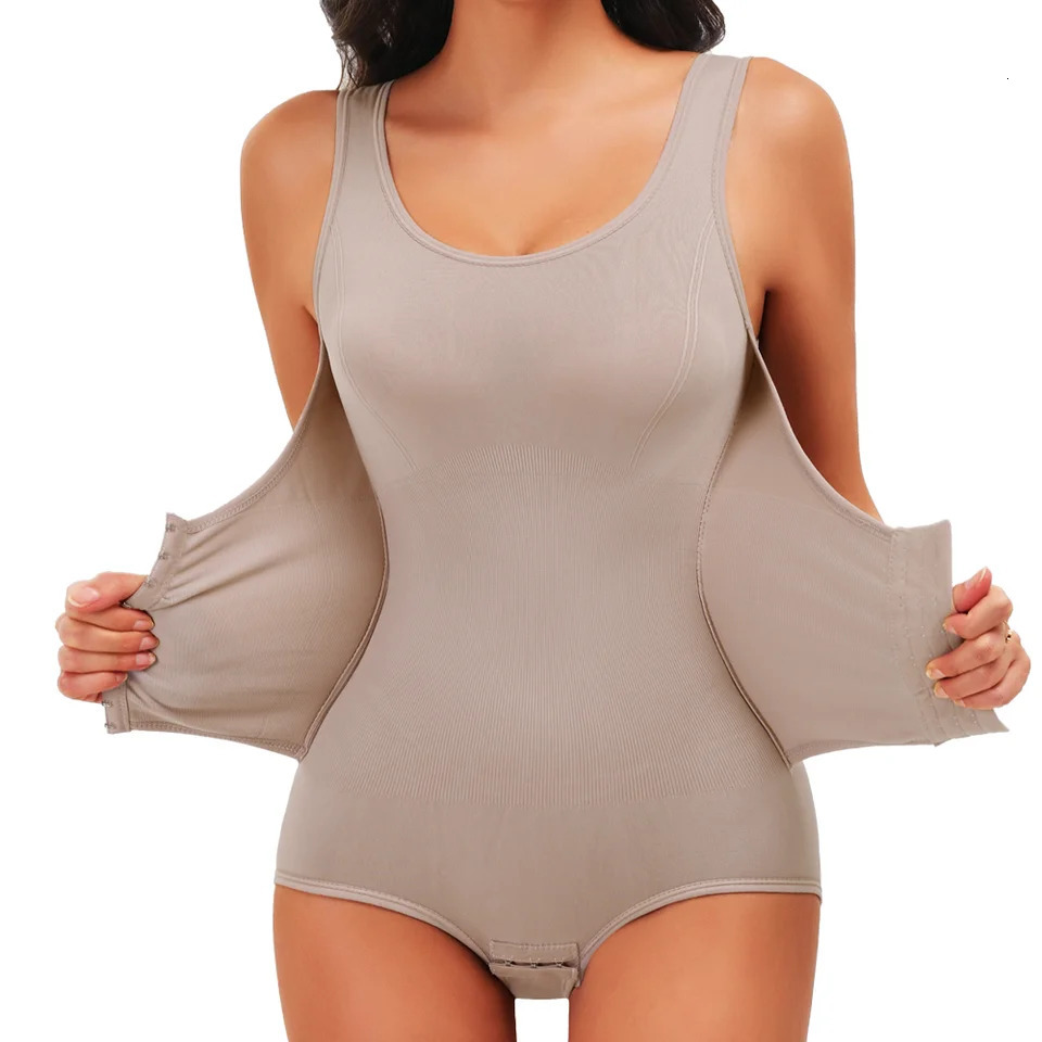Bodysuit Shapewear with Belt Women Tummy Control Fajas Body Shaper Waist Trainer Slimming Cincher Corset Tops Gym Belly Trimmer 260207