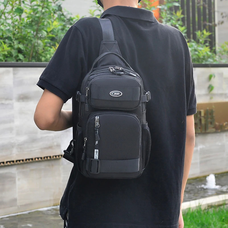 Riding backpack for men mens chest bag casual single shoulder lightweight and largecapacity crossbody 260208