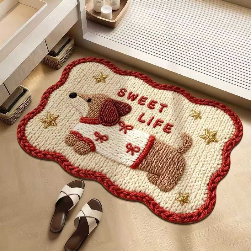 Cute Style Bathroom Salim Floor Mat Home Toilet Water Absorption Quick-Dry Carpet Bathroom Entrance Water Absorption Non-Slip Mat S260207