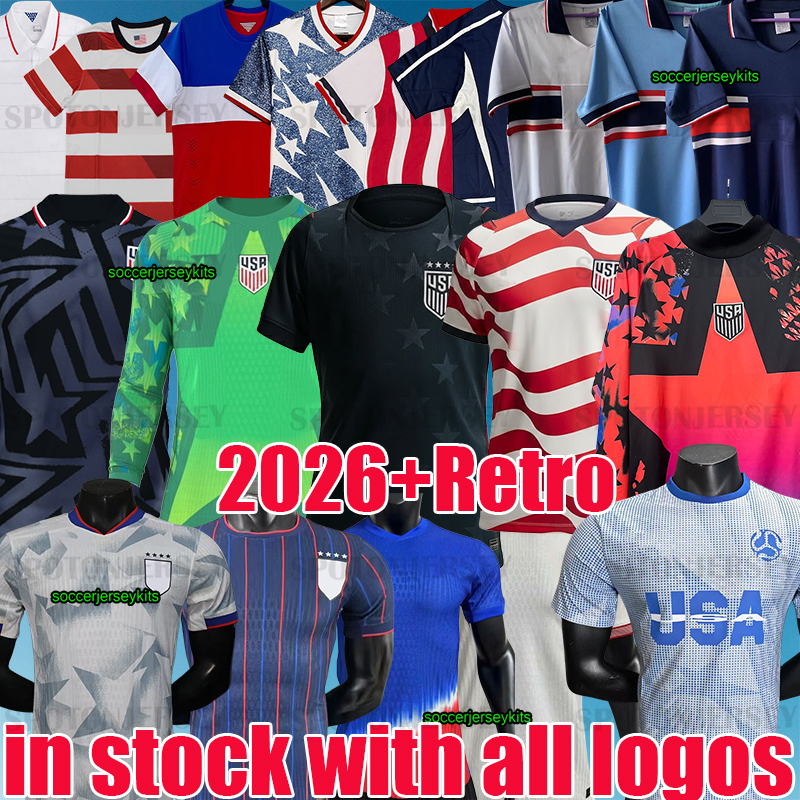 USA jersey 2026 PULISIC MCKENNIE Football Jersey 2026 ERTZ ALTIDORE PRESS WOOD MORGAN LLOYD America Football Shirt United States Camisetas USA USMNT PLAYER Men Kit