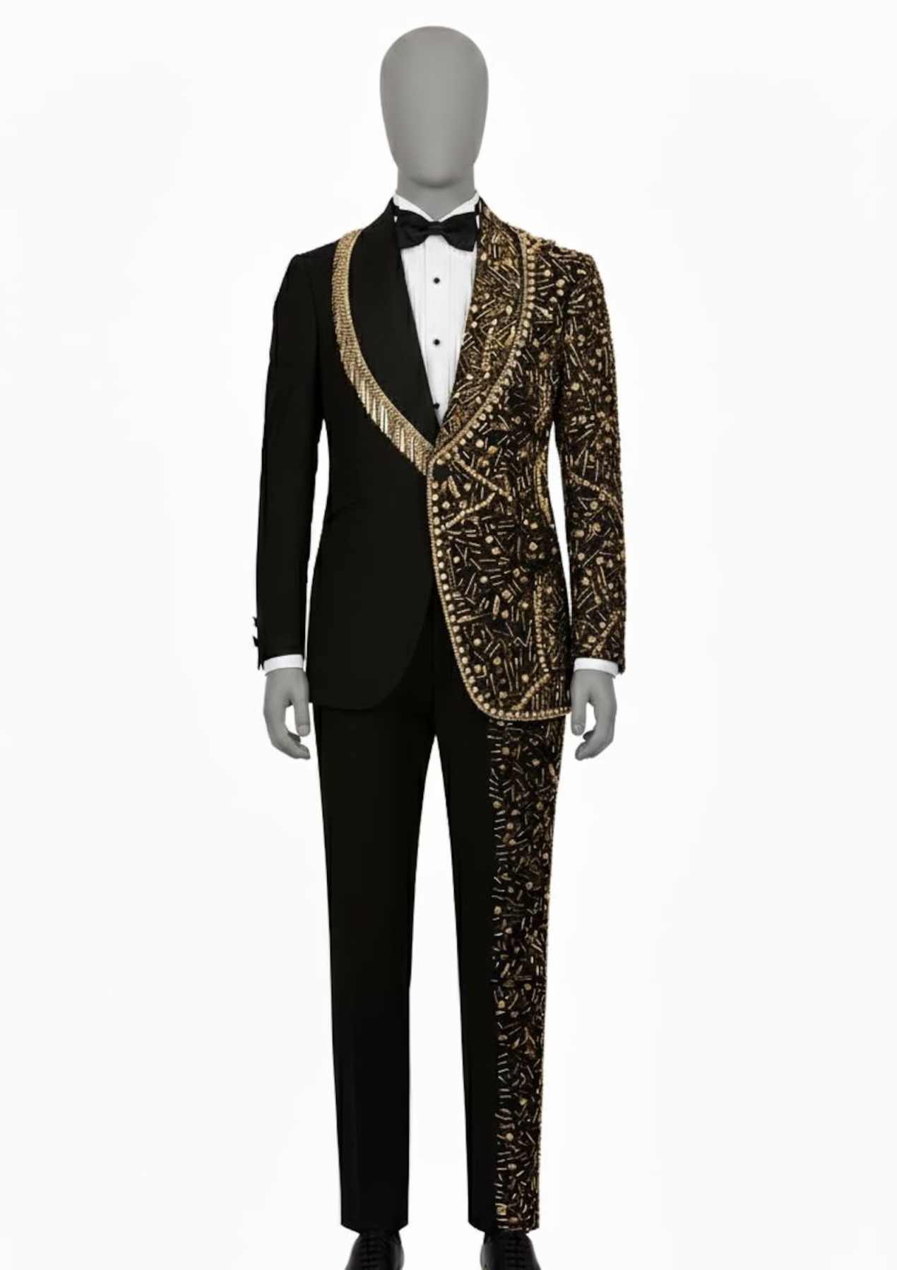 Stunning Groom Wedding Tuxedos 2 Pieces Jacket Pant Shawl Lapel Bead Crystal Tassel Business Occasion Party Banquet Customized