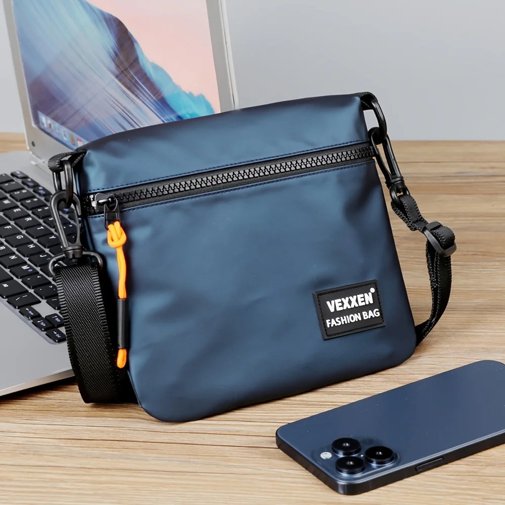 multilayer zipper unisex shoulder bag casual crossbody trendy mens backpack waterresistant 260208