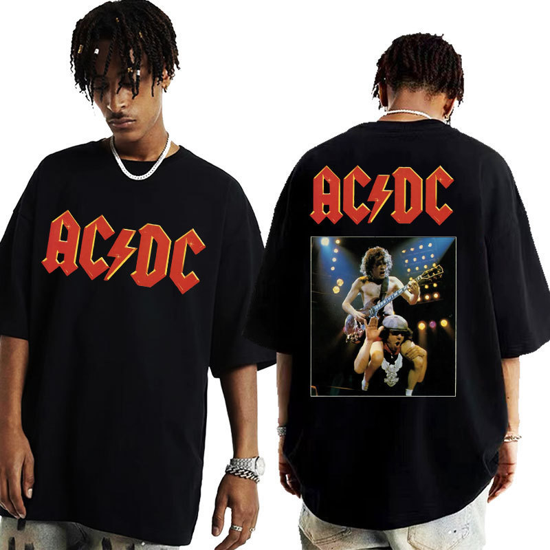 Men's T Shirts ACDC Pwr Up World Tour 2025 Shirt Men Women Summer Streetwear Brand T-shirt Short Sleeve Hip Hop Tees Clothing