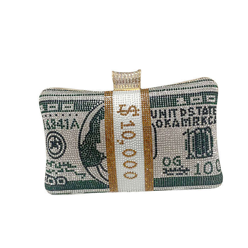 Trendy Personality Bag Fashion Sweet Lady Handbag Crystal Diamond Wedding Evening Clutch