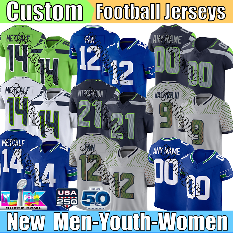 Seattles SeahawksS Jersey SeahawksJersey Metcalf Darnold Alexander Williams Martinez Football Jerseys Emmanwori Kupp Walker III Lynch Sherman Jerseys
