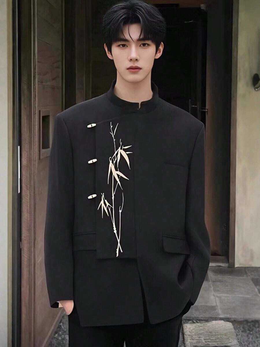 New Chinese Zhongshan Suit Mens Style Republic Of China Tang Suit Standing Collar Suit Jacket Mens High-End Versatile Suit Chinese Style C260209