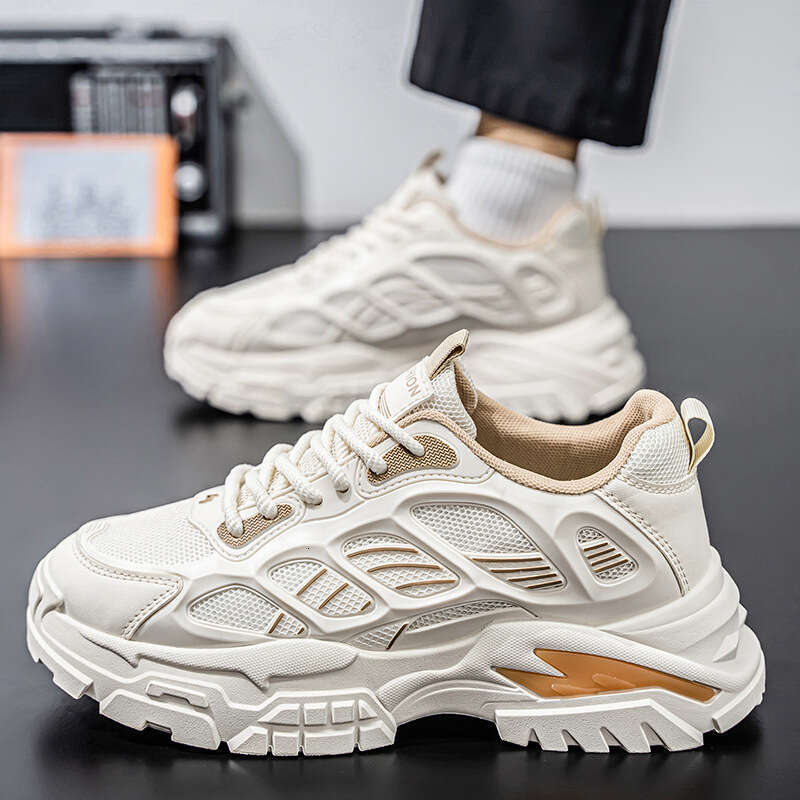 Men's Shoes 2025 New Winter Model Versatile Casual Sports Mesh Breathable Non-Slip Wear-Resistant Height-Increasing Dad Sneakers