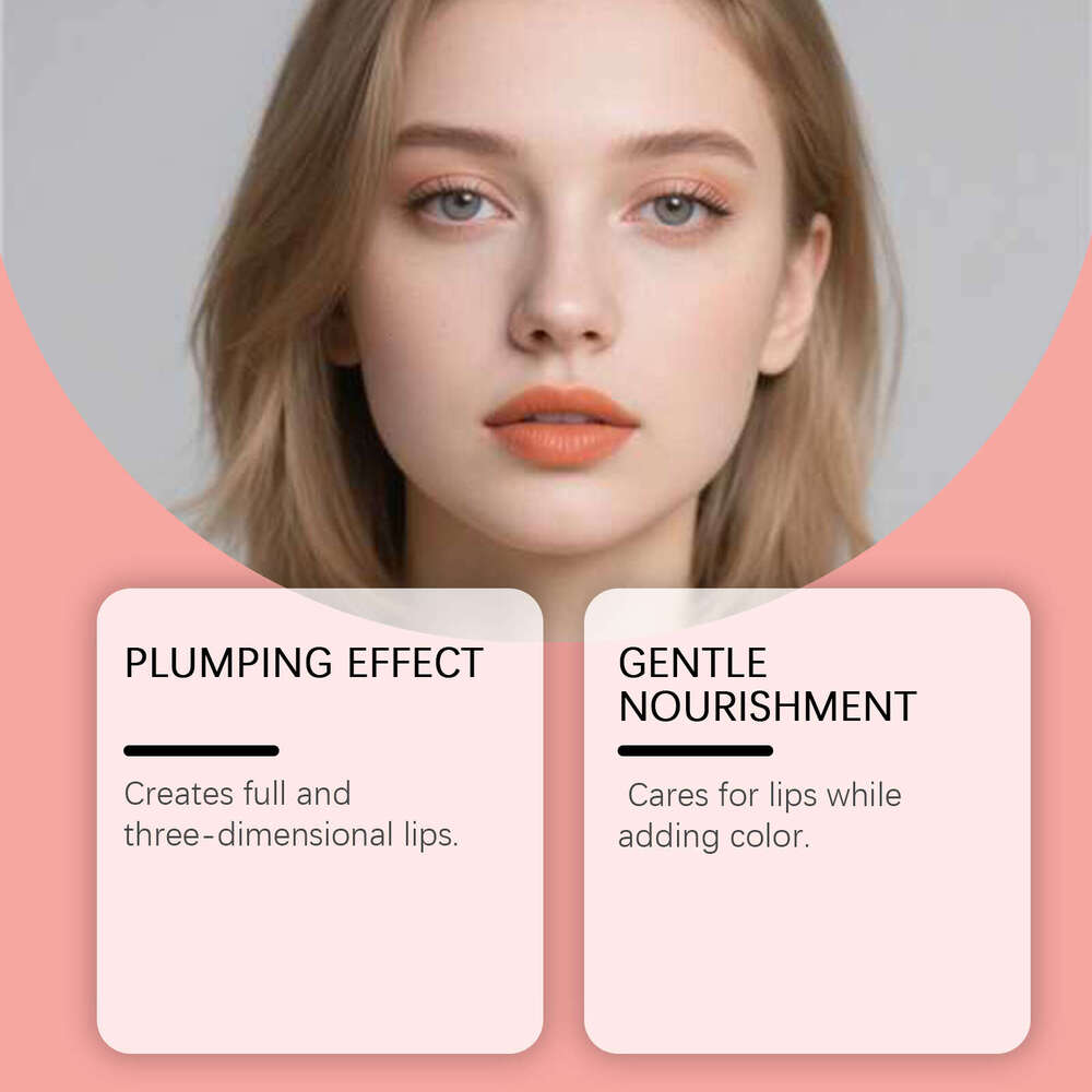 Zephoco Clay Orange Peel-off Liner and Gloss Set Daily Lip Makeup Natural Easy to Apply Brightening