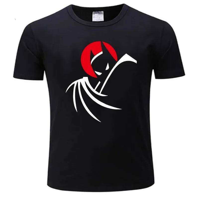 Bat Animated Series T-Shirt Anime Men Clothes Man T-shirt Cotton Crew Neck Tshirt Short Sleeve Top Fashion Street Style X260209