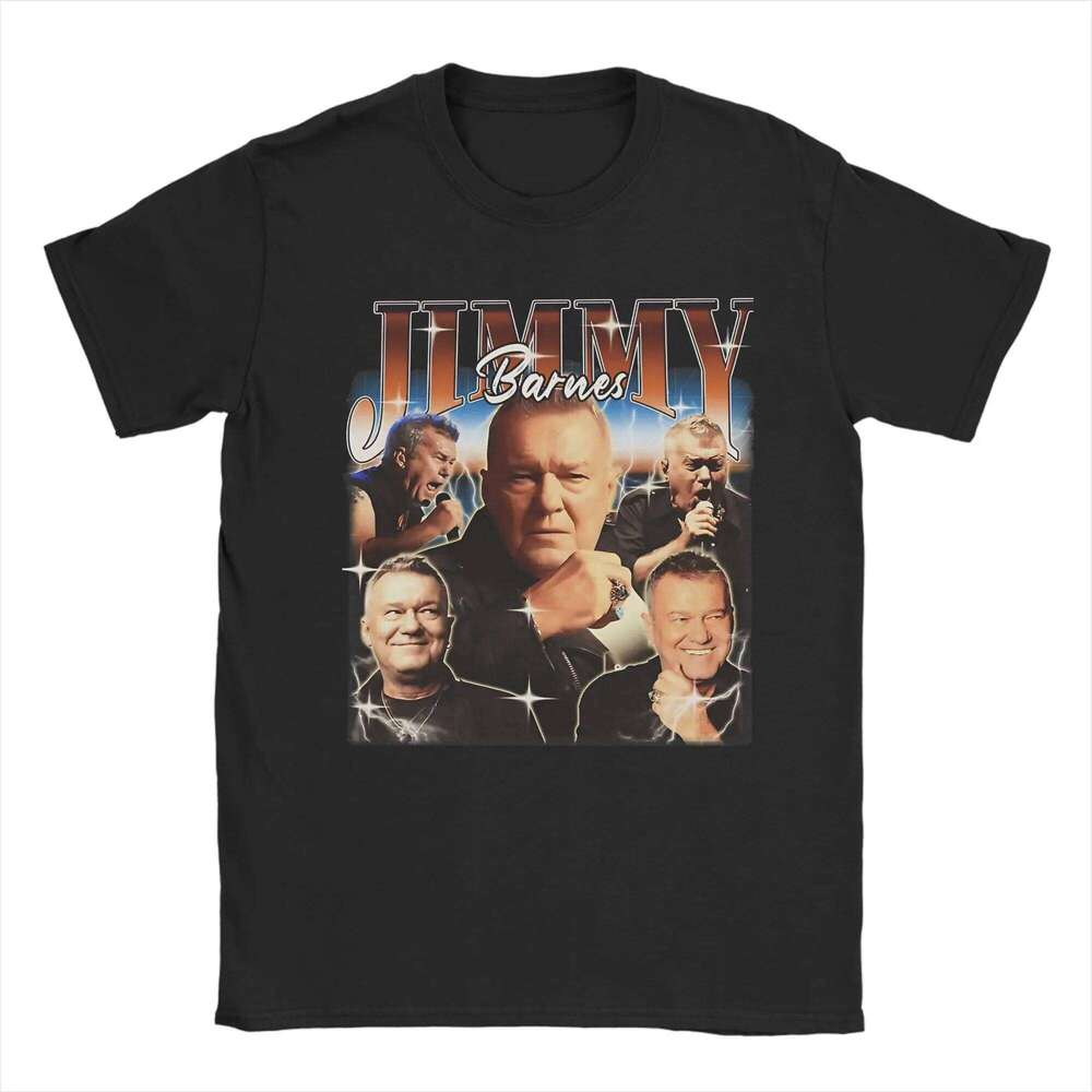 Men Women Printed Retro Jimmy Barnes Vintage Rock Tee T Shirt Pure Cotton T-shirts Clothing X260209
