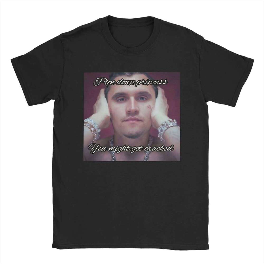 Men's Charlie Kirk Face Rapper Meme T Cotton Tops Funny Short Sleeve O Neck Tee Shirt Plus Size T-Shirt X260209