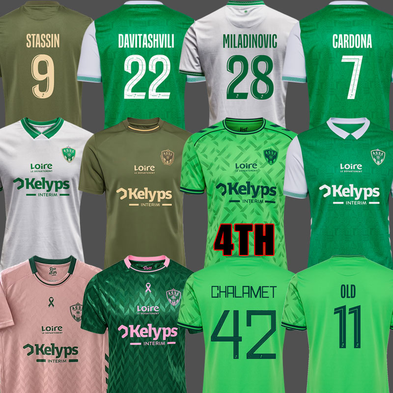 Maillot Fourth ASSE 2025 2026 AS Saints Etienne Goalkeeper Soccer Jerseys boutique des verts 25 26 STASSIN DAVITASHVILI Kit Football shirts Special equipments