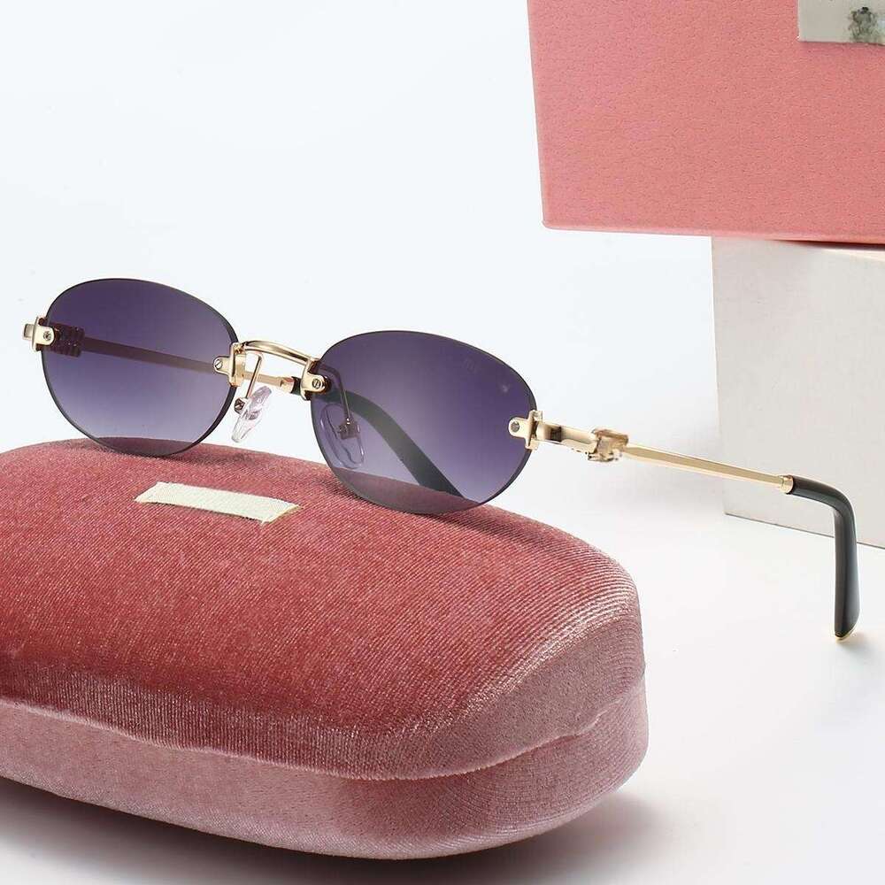 Color-Changing Frameless for Women Korean Retro Cross-Border Trendy Round Anti-Blue Light Plain Frame High-End Fashion Glasses