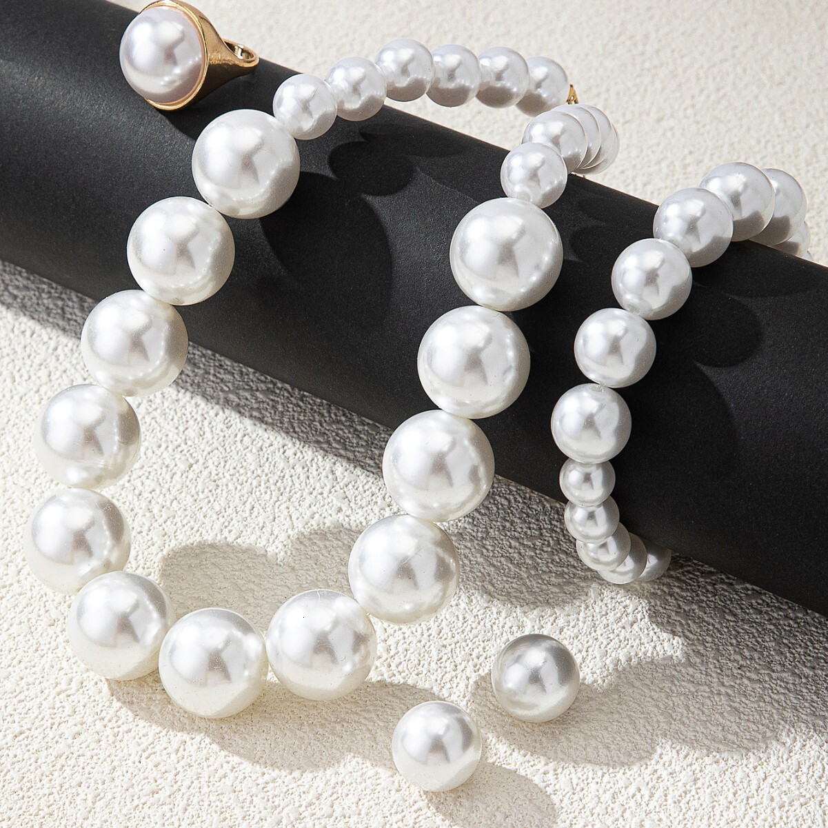 High-End Women's Accessory Set European And American Fashion Elegant Beaded Necklace, Bracelet, Earrings, Ring, Simple And