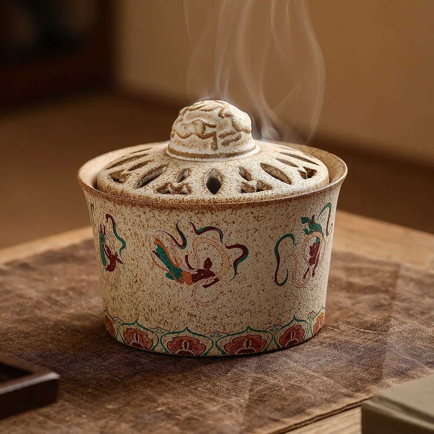 Retro Dunhuang Flying Incense Burner Ceramic Plate Incense Burner Decoration Multi Purpose Incense Plate Fragrance Holder C260209