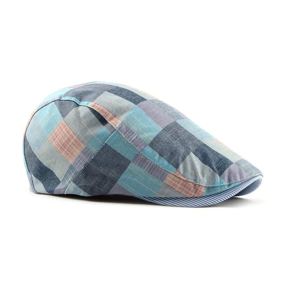 Men Women Classic Englad Style Plaid Berets Caps Casual Unisex Sports Caps Cotton Hats Boina Casquette Flat Cap Painter Cap 260205
