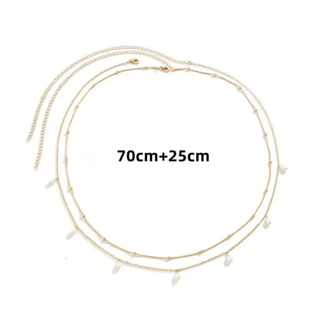 New Charm Sexy Double Layer Green Stone for Women Waist Bead Chain Belly Belt Summer Beach Body Jewelry Accessories X260209