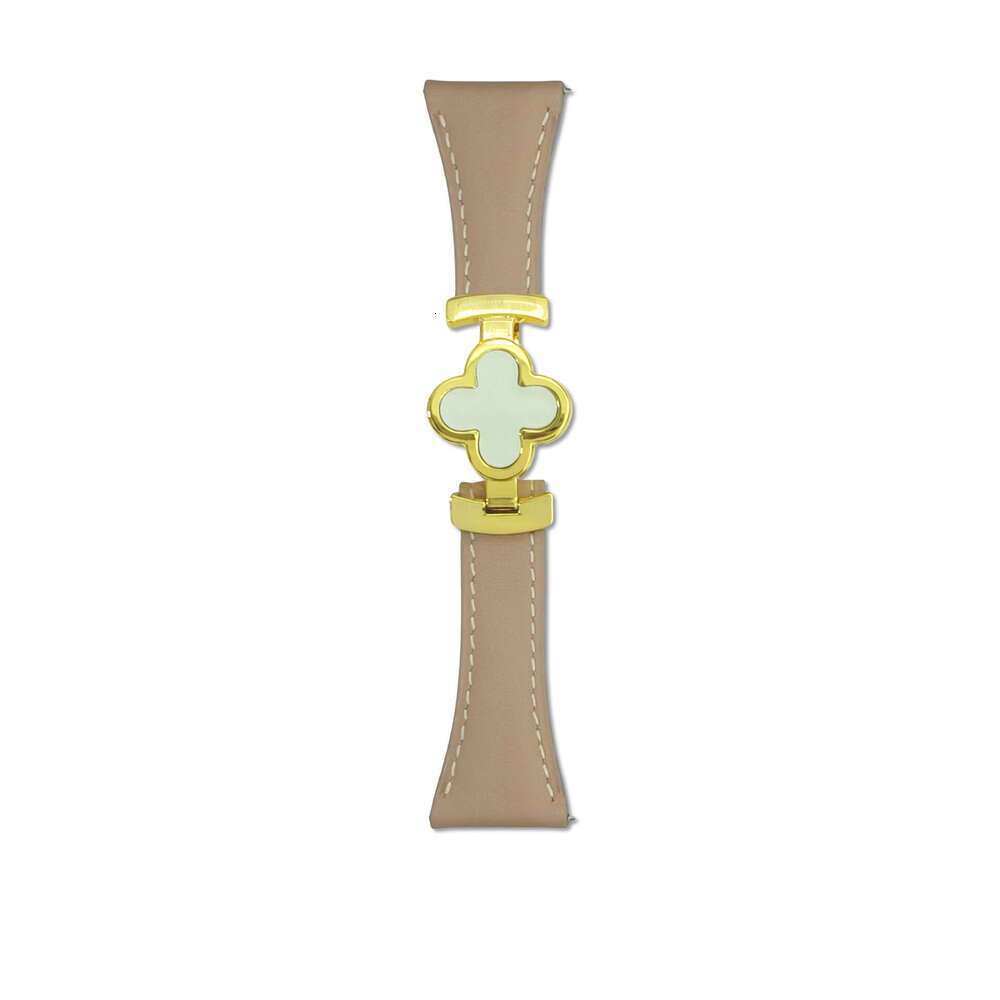 Elegant Clover Leather Watch Band Quick-Release Magnetic Buckle Strap for 18/20/22mm Watches (HUAWEI Watch GT6 Pro Compatible) - view 9