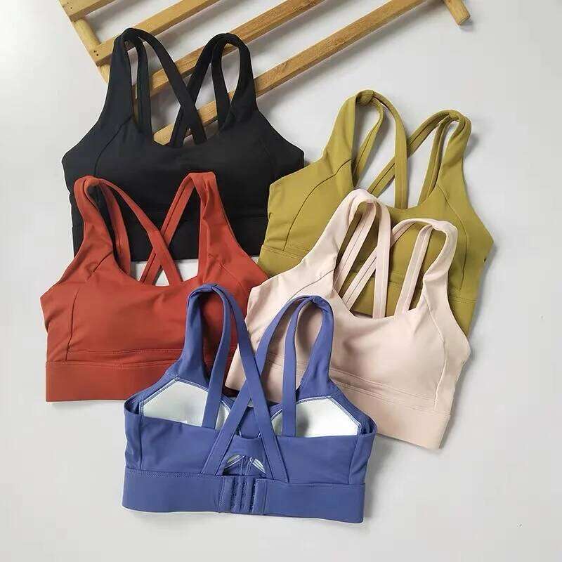 Women's High Intensity Sports Shock Resistant Running Fitness Integrated Quick Drying Yoga Bra Beautiful Design 26Y0209