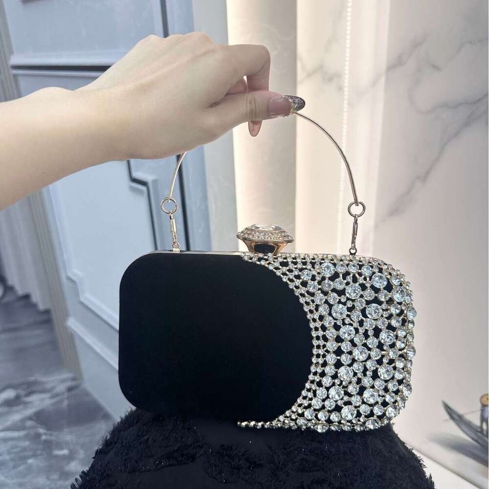 New High End Box Velvet Banquet Square Buckle Clutch Women S Evening Chain Bag