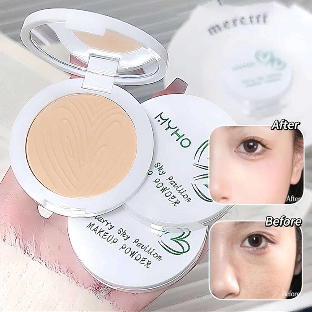 Oil Control Soft Focus Pressed Matte Compact Lasting No Cakey Full Coverage Concealer Face Tightening Air Powder Makeup 26L0209