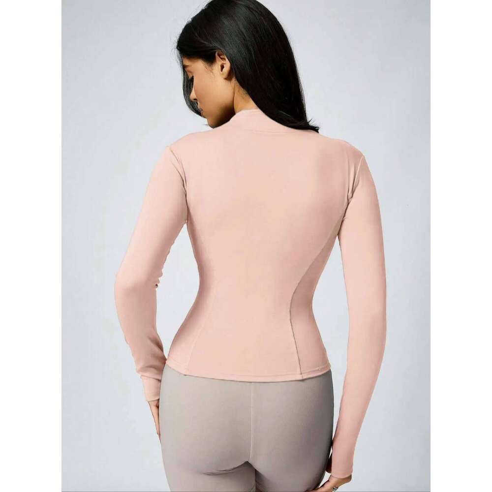 Fitfemme Women's Slim Fit Full Zip Long Sleeve Quick - Dry Breathable Athletic Workout 26Y0209