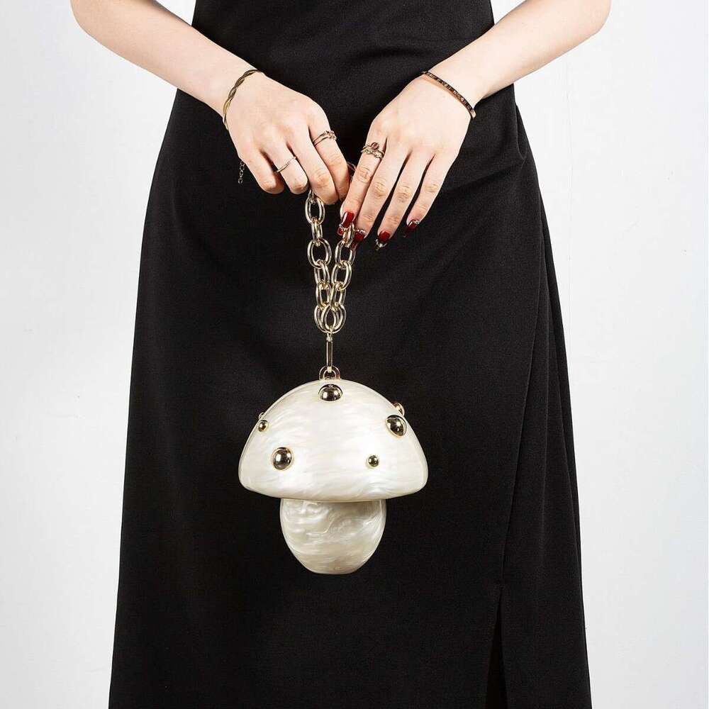 Foreign Trade Women's European And American New Style Handheld Mushroom Acrylic Fashion Wedding Evening Clutch Bag