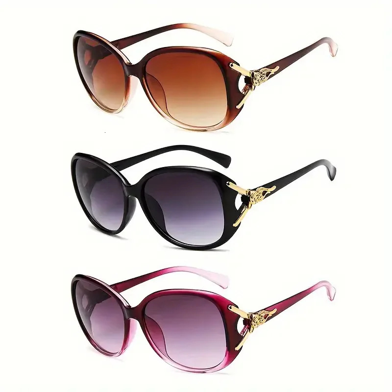 2PCS Fashion Oversized Sunglasse Plastic Female Big Frame Gradient Sun Glasses UV400 gafas de sol mujer 260207