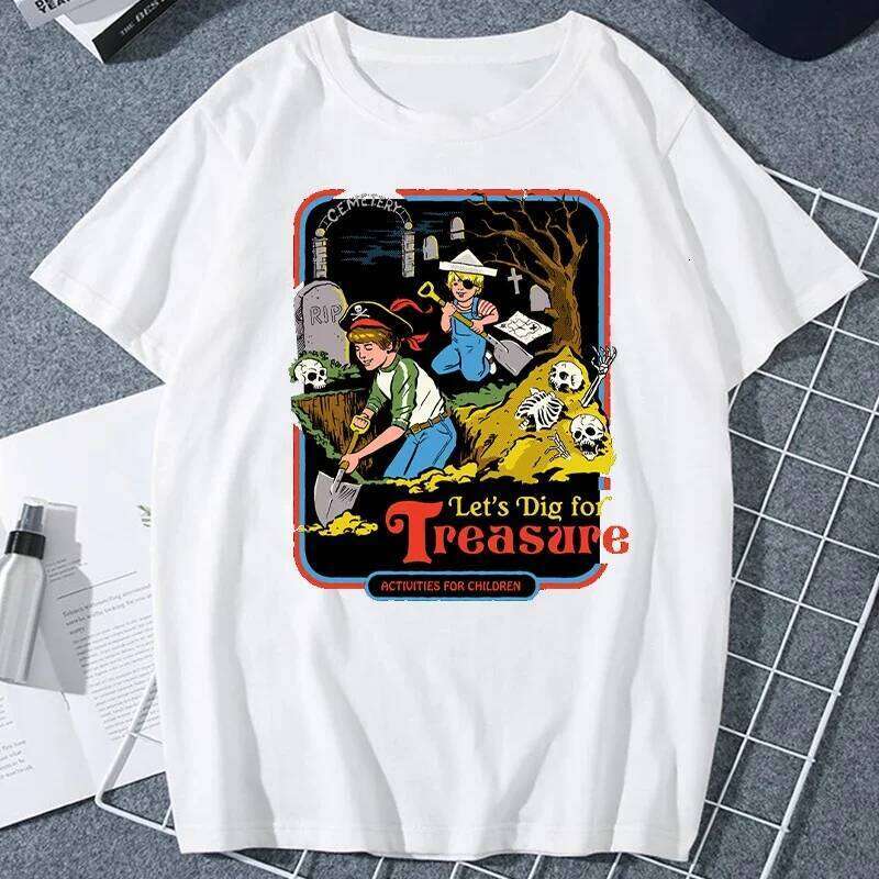 Classic Vintage 90s Tshirt Women Men Grim Evil Series Tops Nostalgia Scary Alien Supernatural Graphic Tee Popular Halloween Tees X260209