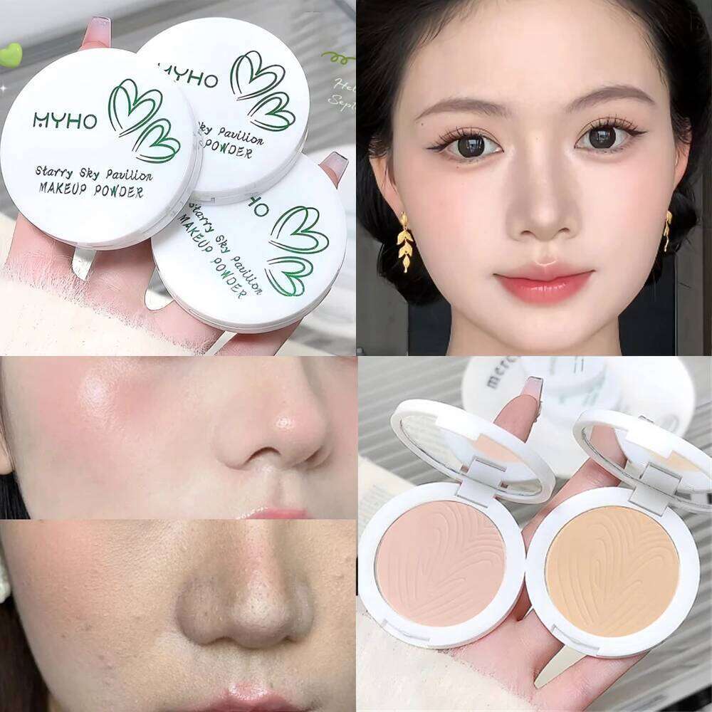 Oil Control Soft Focus Pressed Matte Compact Lasting No Cakey Full Coverage Concealer Face Tightening Air Powder Makeup 26L0209
