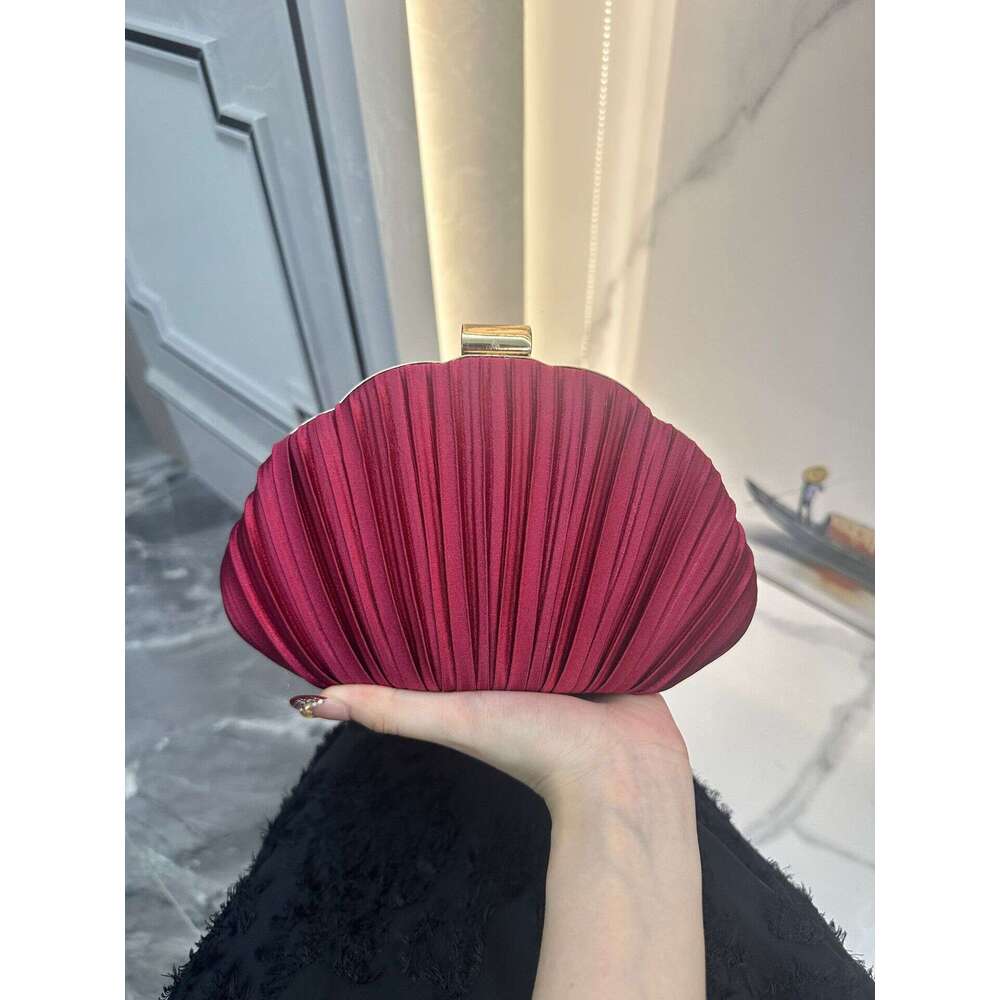 New High End European And American Style Socialite Handbag Dress Party Pleated Evening Bag Clutch