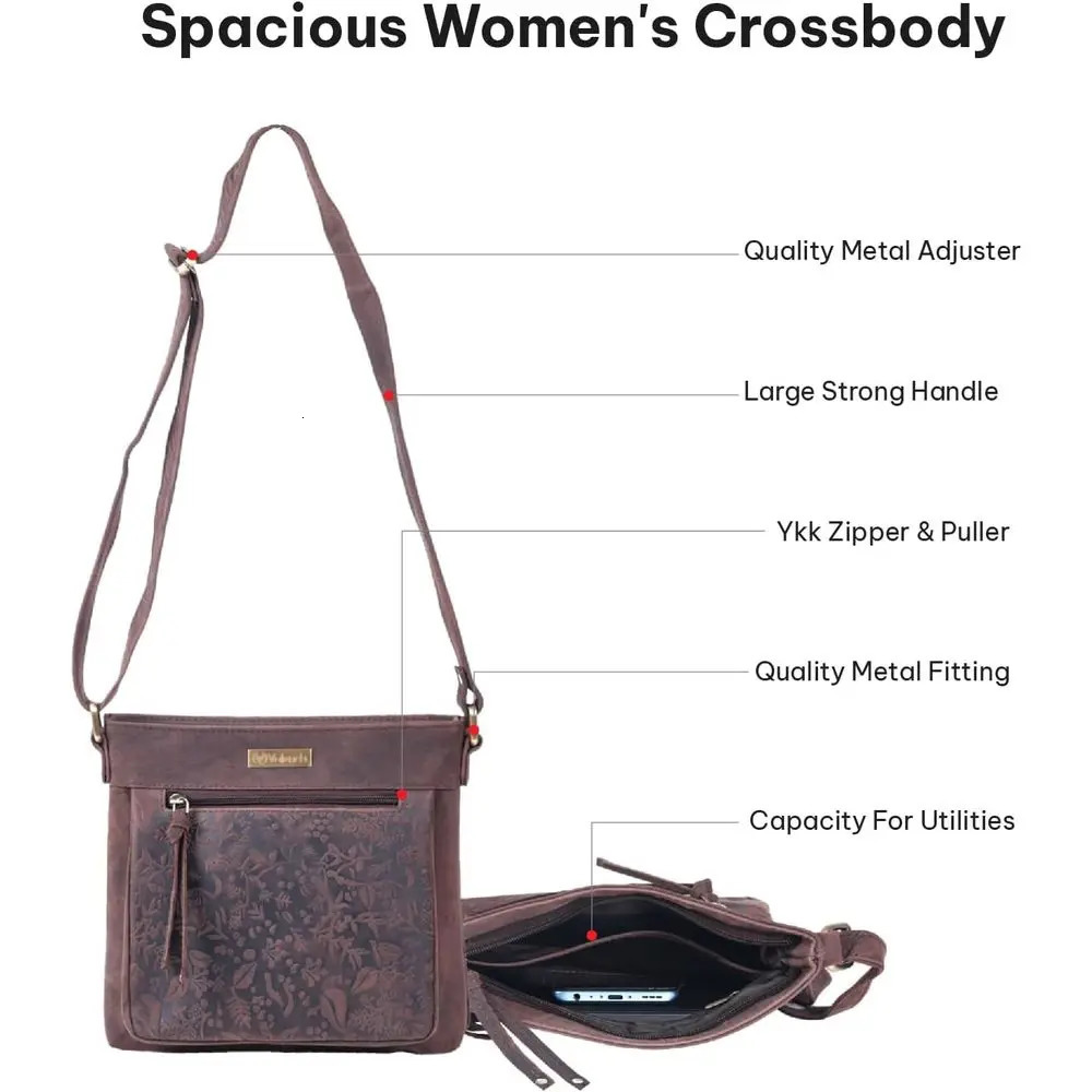 Genuine Leather Womens Crossbody Bag with Adjustable Strap Chic and Versatile Accessory 260208
