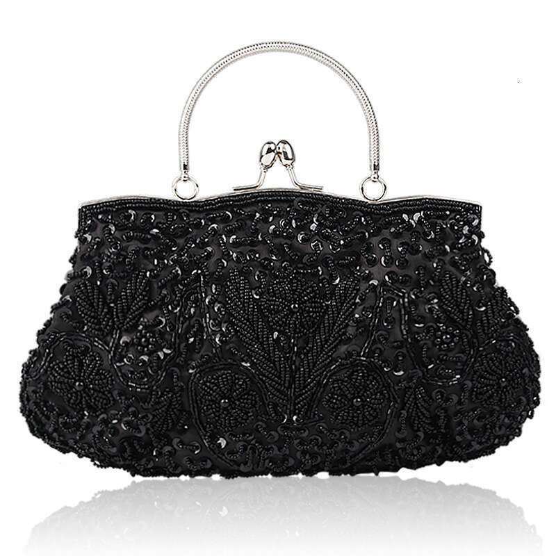Foreign Trade Hot-Selling Popular Scarce Vintage Handmade Beaded Embroidered Dress Evening Bag Multiple Colors Available Wholesale