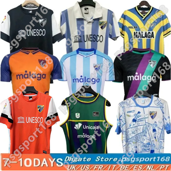 S-4XL Retro CF Malaga Soccer Jersey 25/26 ISCO #22 JUANPI Luis Munoz Febas ADRIAN Football Shirt Burgos Casas Juankar camiseta de fUtbol Juande Febas Uniforms men kids