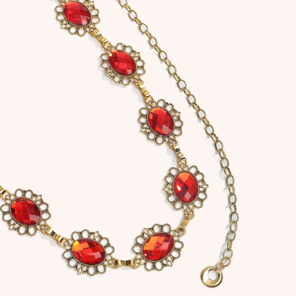 1 Piece Vintage Versatile Metal Waist Chain Fashion Accessory for Dresses And Jeans X260209