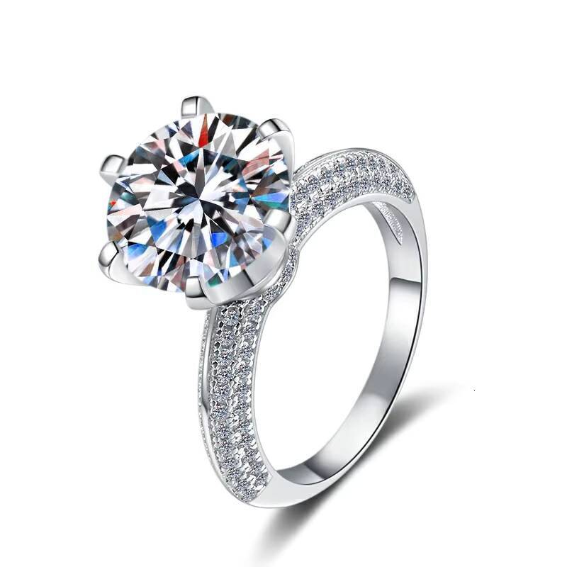 Fine Fashion Jewelry VVS1 Moissanite Diamond Ring Jewelry Couple Wedding Proposal S925 Sterling Silver Ring of Wedding