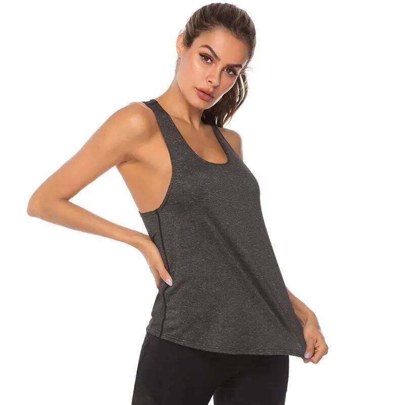 Sleeveless Basic Tanks The I-shaped Workout Running Fitness Quick Drying and Breathable Sports Vest for Women 26Y0209