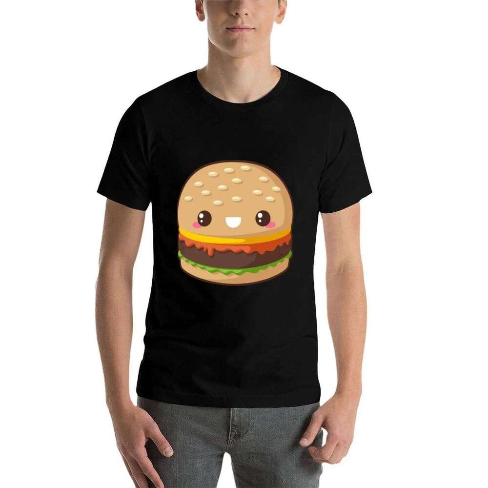Cheeseburger luxury graphic shirts man cotton shirt Kawaii vintage for t T-Shirt X260209
