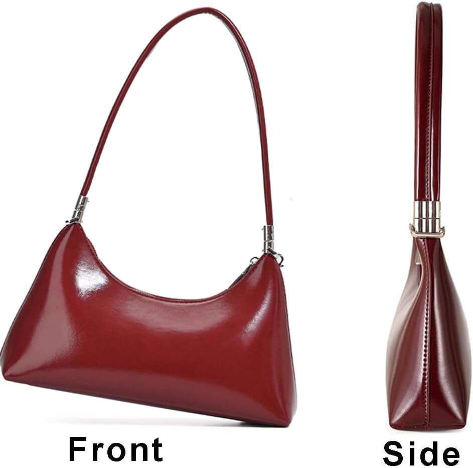 Shoulder For Women Faux Leather Hobo Satchel Handbags With Chain Charm Removable Strap Trendy Crossbody Purse Bag